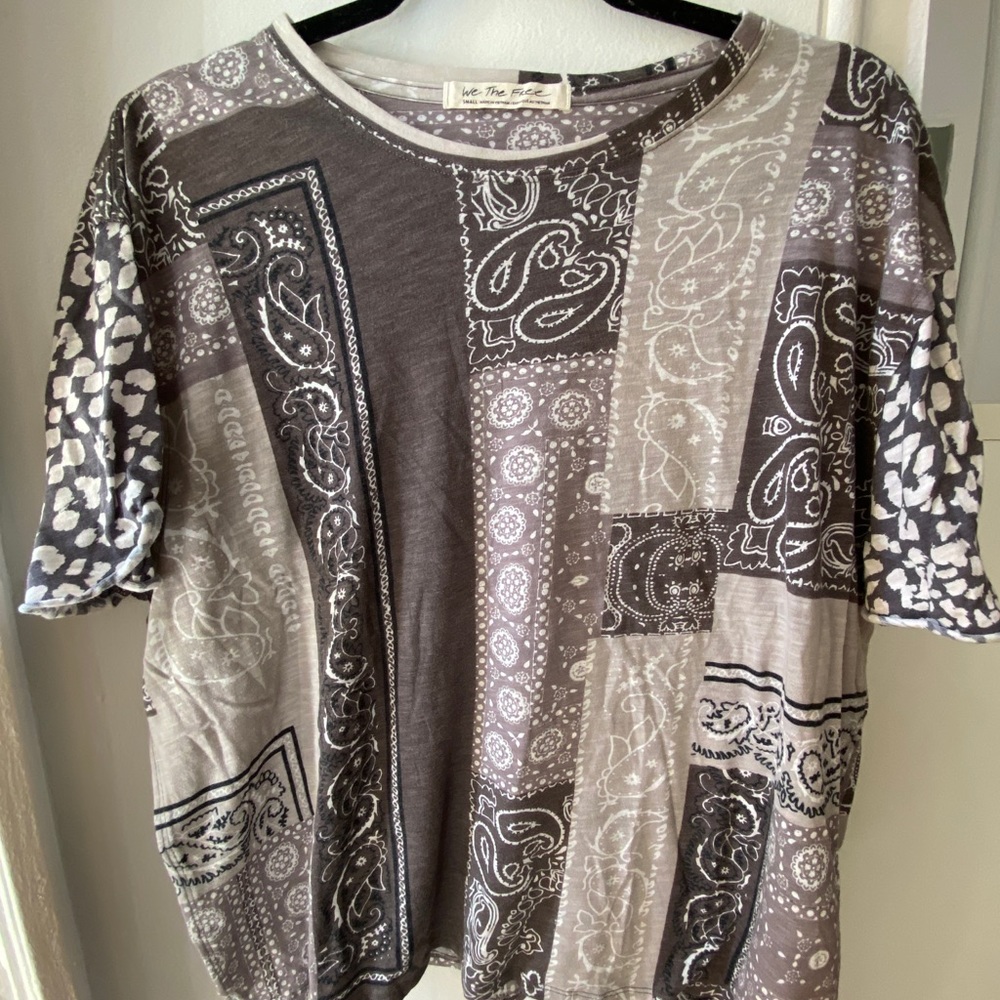 Free People paisley/leopard t-shirt